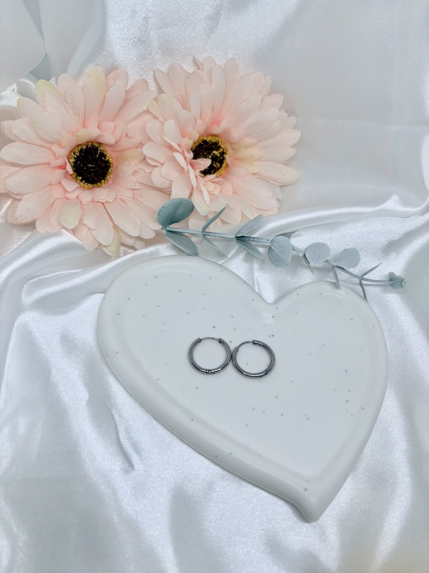 Créoles argenté en acier inoxydable 14mm