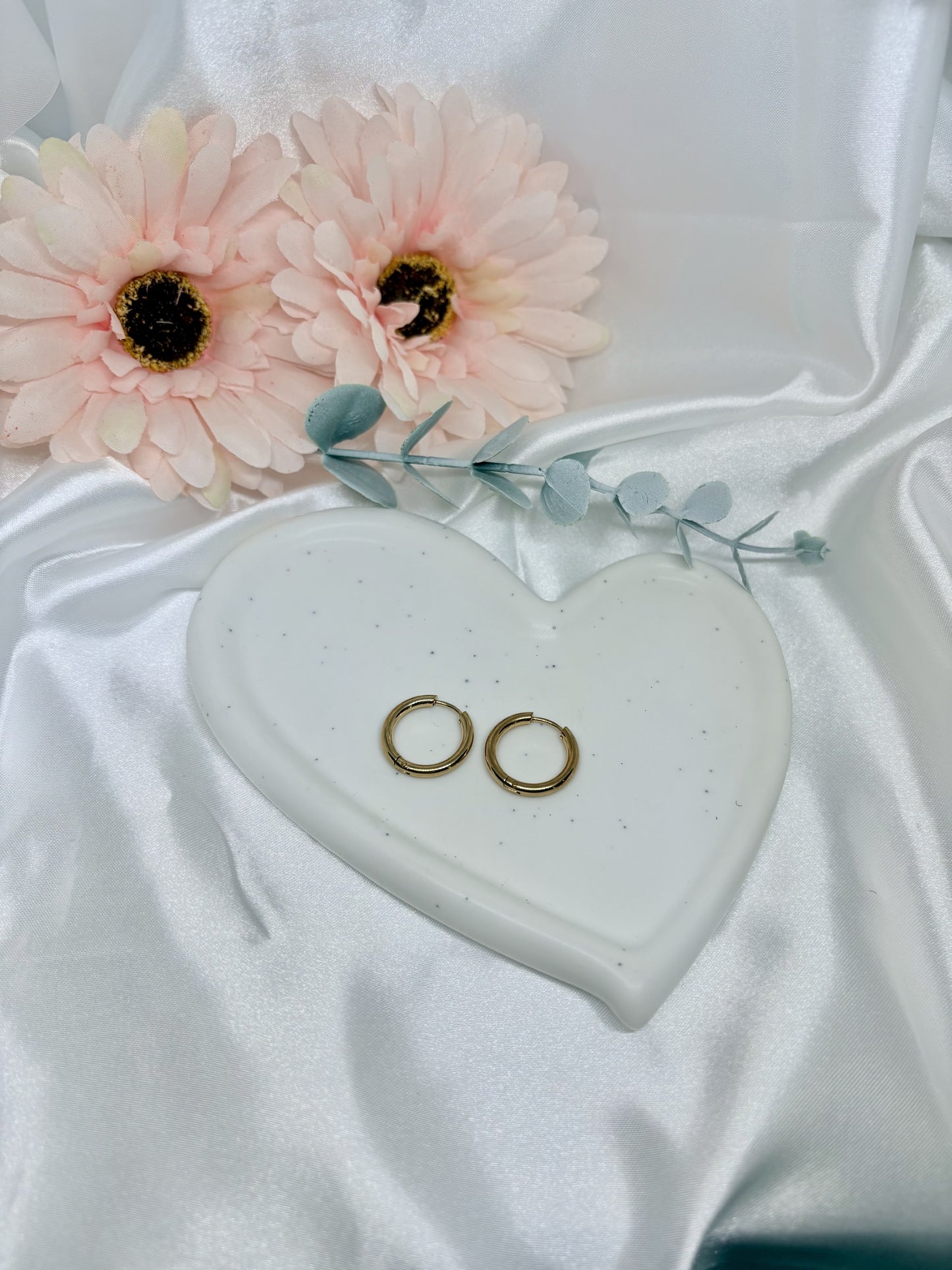 Créoles acier inoxydable doré 14mm